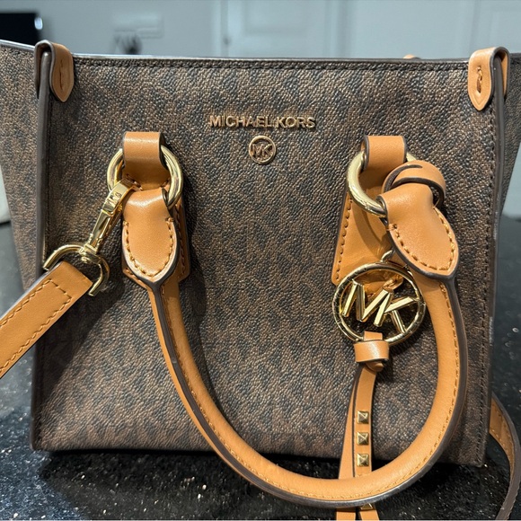 Michael Kors Handbags - Michael Kors Signature Brown and Tan Mini Bag